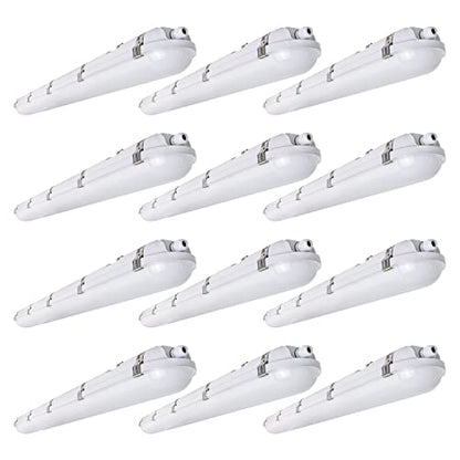 LED Vapor Tight Light 4FT Industrial Vapor Proof Garage Lighting Fixture - color: 12 Pack