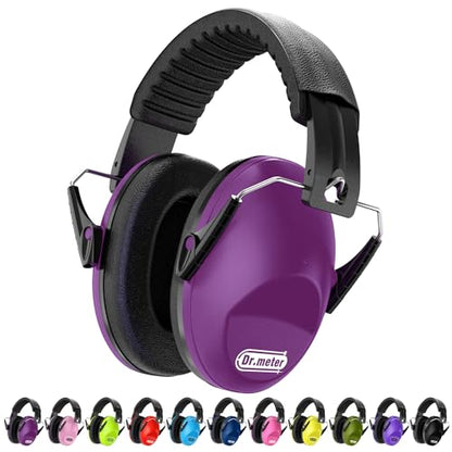 Dr.meter Ear Muffs for Noise Reduction, Kids Ear Protection Earmuffs Purple - color: Crimson Purple
