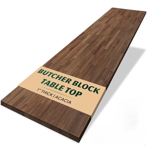 Howizz 55 x 28 in. Solid Wood Table Top, Dark Walnut Stained Acacia Desktop for Standing Desk/Office Tabletop/Countertop, 1in. Thick - color: 2 - Dark Walnut, size: 55"L x 28"W x 1"Th