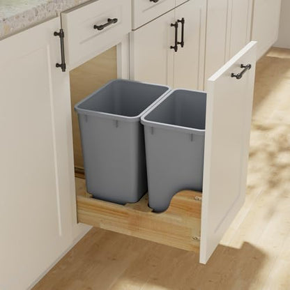 ROOMTEC Lightweight and Durable Slim Trash Can,35QT Kitchen Trash Can,1 PCS - color: Grey, style: 1PACK
