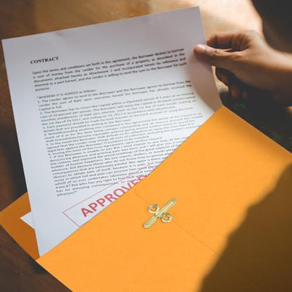 Teling 50 Pcs Manilla Clasp Envelopes Kraft Closure - color: Yellow, size: 6*9