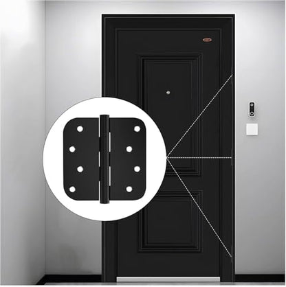 Bartuda Ball Bearing Door Hinges, 4" Stainless Steel Matte Black, Pack of 3 - color: 3 Pack Black, size: 4 inch - 3 pack