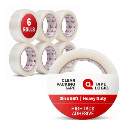 Tape Logic Packing Tape (6-Rolls), 2" x 55 yd - Heavy Duty Packaging Tape Refill for Shipping, Moving, Order Fulfillment, Hot Melt 1.6 Mil - size: 6-Rolls