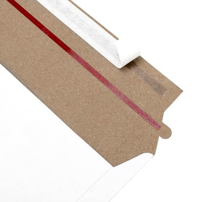 PINGEUI 150 PCS 9 x 12 Inches White Cardboard Rigid Mailers, Self Seal Photo Document Mailers,Rigid Paperboard Envelopes for Shipping,CD,Paper