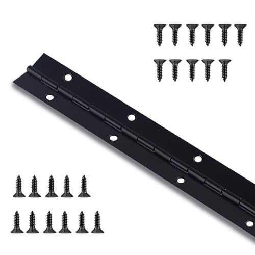 Heavy Duty Piano Hinge 36 Inch Long x 1.2 Inch Open Width - size: 36 Inch, style: 1.2" Open Width