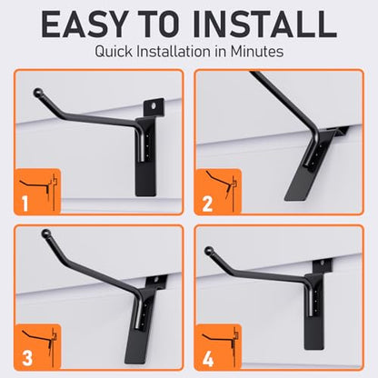 INCLY 60 Pack Slatwall Hooks, 6 Inch Slat Wall Hanging Hook and Hanger - size: 6 Inch