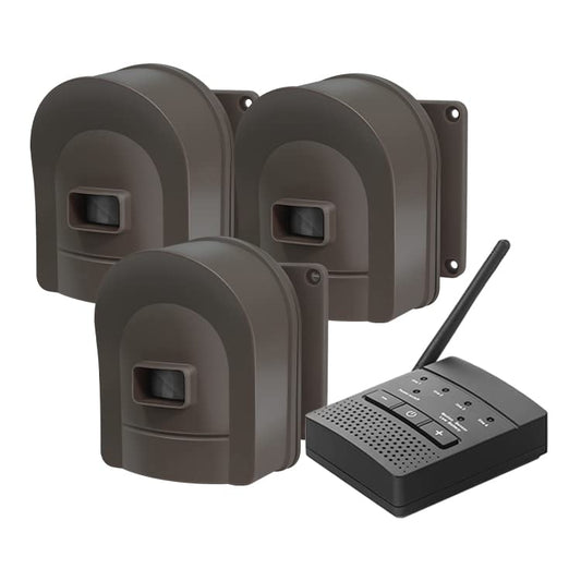 1/2 Mile Hosmart Driveway Alarm Wireless Outdoor Motion Sensor System | Driveway Sensor Alert System Weatherproof Security Sensor & Detector Protect Outdoor/Indoor Property - color: 1 receiver & 3 coffee sensors