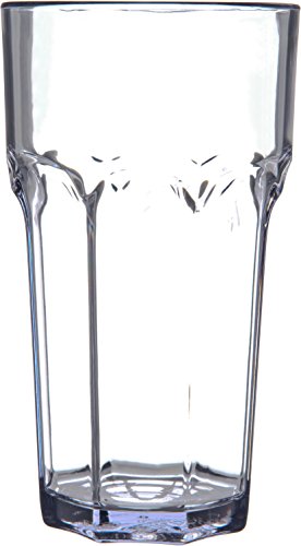 Carlisle FoodService Products Louis Tall Tumbler for Restaurants, Catering, Kitchens, Plastic, 32 Ounces, Clear, (Pack of 24) - size: 32 Ounces, style: 24 Pack