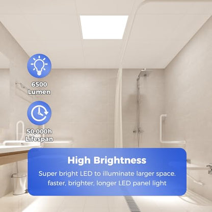 AIKVSXER 30 Pack 2x2 LED Flat Panel Light, Recessed Drop Ceiling Light Kitchen Lighting Fixtures,Bright 6500LM,0-10V Dimmable,Switchable 3000K/4000K/5000K/5700K/6500K, 30W/35W/40W/45W/50W - size: 2x2-30p