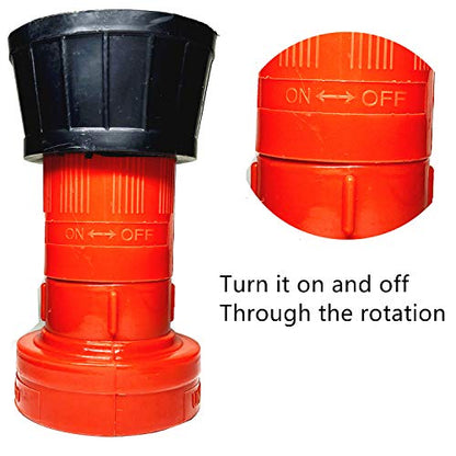 SAFBY Fire Hose Nozzle Thermoplastic Fire Equipment Spray Jet Fog (2" NPSH/NPT) - color: Red, size: 2 inch NPSH