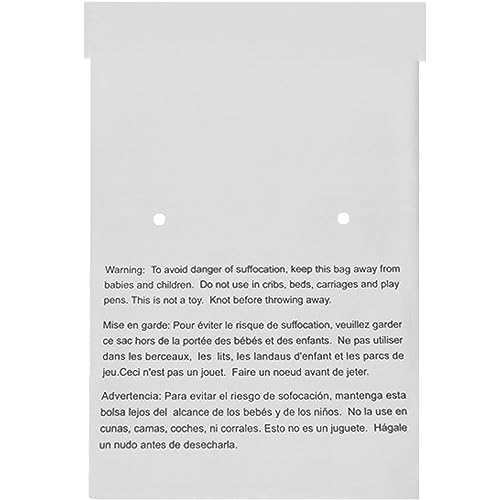 EcoSwift - 24” X 36” (30 Count) Self Seal Clear Poly Bags with Suffocation Warning for Packaging, Shipping - Permanent Adhesive