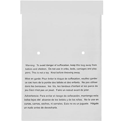 EcoSwift - 24” X 36” (30 Count) Self Seal Clear Poly Bags with Suffocation Warning for Packaging, Shipping - Permanent Adhesive