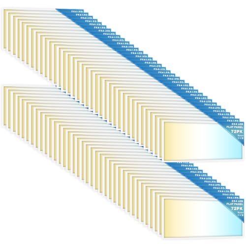 Sunco 72 Pack 2x4 LED Flat Panel Lights 3CCT Selectable, 30-50W, Dimmable