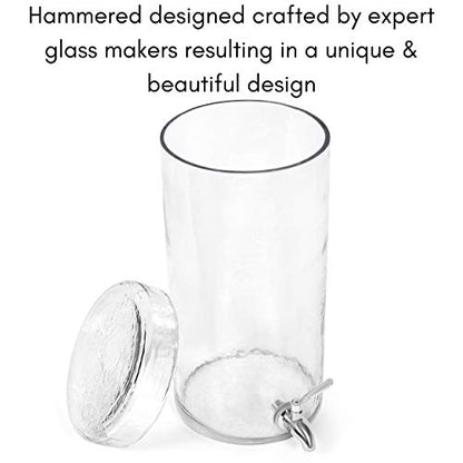 Glass Beverage Dispenser - 1.5 Gallon Drink Dispenser for Parties with Stainless Steel Spigot and Lid - Ideal for Serving Iced Tea, Lemonade, Juice, Sangria, or Cocktails by BIRDROCK HOME