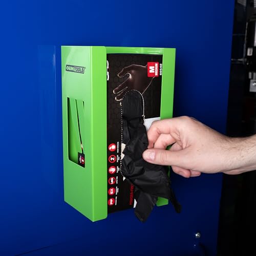 OEMTOOLS 24945 Magnetic Glove Dispenser, Disposable Gloves Box Holder, Glove Holder for Wall Mount, Magnetic Glove Box Holder, Green Glove Dispenser Wall Mount - color: Green