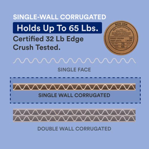 BOX USA 6x6x38 Tall Corrugated Boxes, Tall, 6L x 6W x 38H, Pack of 25 | Shipping, Packaging, Moving, Storage Box for Home or Business, Strong Wholesale Bulk Boxes - size: 6" x 6" x 38"