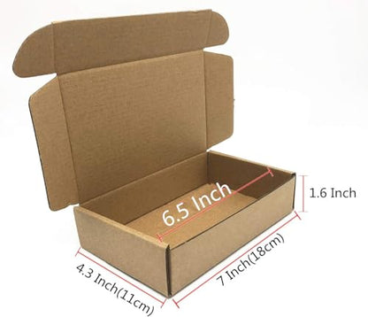 Small Shipping Boxes 7 x 4.3 x 1.6 Inch Cardboard Packaging Box 25 Pack