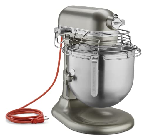KitchenAid KSMC895CU 8-Quart Commercial Countertop Mixer with Bowl Guard, 10-Speed, Gear-Driven, Contour Silver - color: Contour Silver, style: With Bowl Guard