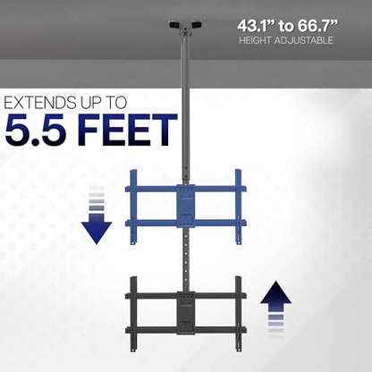 VIVO Back-to-Back Dual TV Ceiling Mount, 43-86 inch Screens, MOUNT-VC286-5 - size: Dual Mount