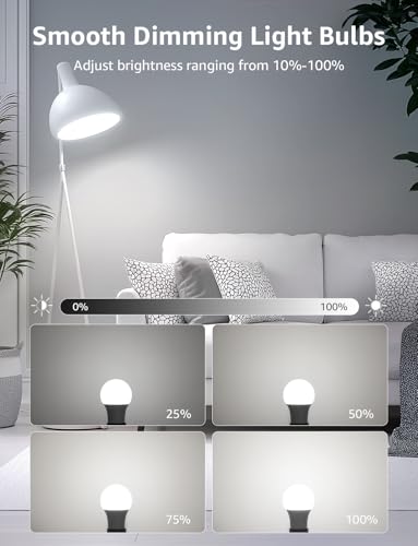 Lepro A19 E26 Dimmable LED Light Bulbs 14W 1500 Lumen Daylight White 6 Pack - color: Daylight White