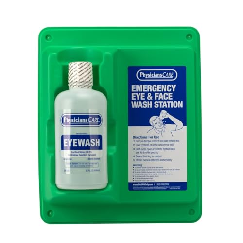 PhysiciansCare Wall-Mount Eyewash Station with 32 oz Bottle - style: Eyewash Station