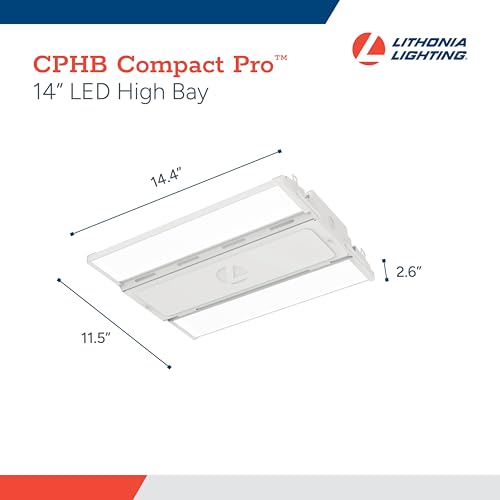 Lithonia Lighting Compact Pro LED High Bay Light 18000 Lumens 5000K MVOLT - color: 18000 Lumens, 5000K, size: 14.4-Inch