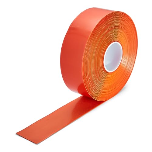 PermaStripe Line Marking Tape – 3" x 98ft, Orange, Heavy-Duty PVC Floor Tape, High Visibility Safety & Aisle Marking Tape, Industrial Self-Adhesive for Warehouse & 5S Organization