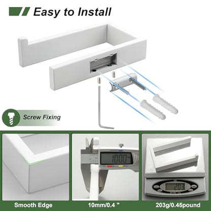 Sayayo White Toilet Paper Holder Wall Mount, RV Toilet Tissue Holder - color: White