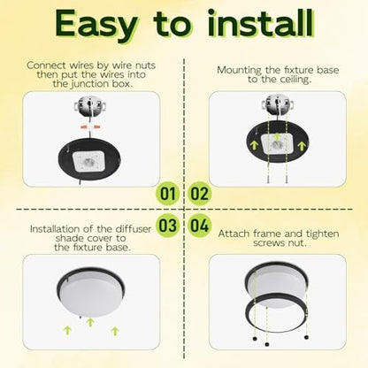 hykolity 16 inch Dimmable LED Flush Mount Ceiling Light Fixture,2200LM - color: Oil-Rubbed Bronze, size: 16-inch
