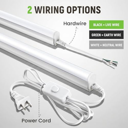 Pak 4FT LED Shop Lights, 2300LM 6500K Cool White, 20W Energy-Saving Super Bright Linkable T5 Ceiling and Under Cabinet Lighting Fixture for Garage, Workshop, Basement, Warehouse, FCC Certified, 6 Pack - size: 4FT 6500K-6 Pack