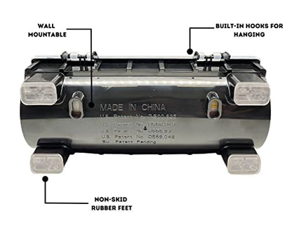 QSRProducts 7-Slot Day of The Week Covered Label Dispenser (for 3/4" & 1" Labels) - Food Sticker Holder for Inventory Management and Meal Prep, Protects Labels Inside