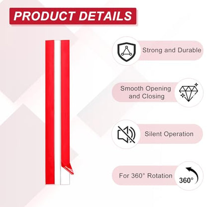 uxcell 2pcs Acrylic Flexible Hinges 200x35mm Invisible Living Hinge 360° - size: 200x35mm