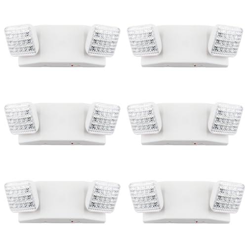 LIT-PaTH LED Emergency Light for Business, Battery Backup, 6 Pack - size: 6 pack