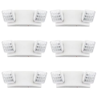 LIT-PaTH LED Emergency Light for Business, Battery Backup, 6 Pack - size: 6 pack