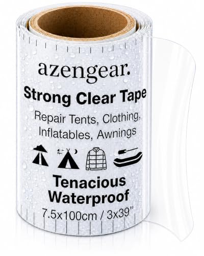 Clear Tenacious Waterproof Tape for Tents, Inflatables, Jackets, 3 x 39 in