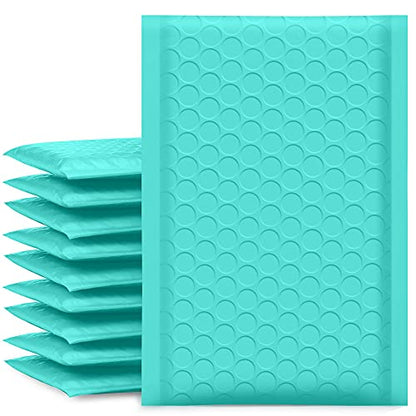 UCGOU Bubble Mailers 4x8" Teal 100 Pack Usable Size 4x7" Padded Envelopes - color: Teal, size: 4x8" 100PC