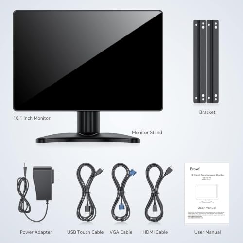 Eyoyo 10.1" Small Touchscreen Monitor, Metal IPS Display, 1280×800 HD - size: 10.1-inch