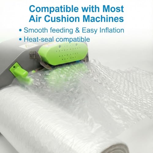 Air Cushion Machine Film Small Bubble Pillow Packaging Padding Roll | 984ft x 16" x 12” | 0.8" Super Small Bubble size