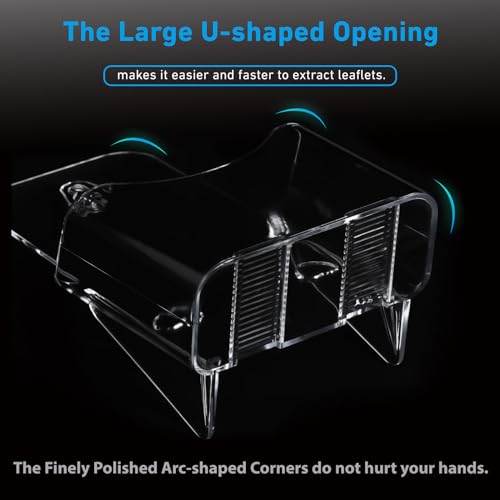 xydstay Acrylic Brochure Holder 4 Inche , Clear Flyer Sign Holder, 2 Pack - size: 4x7