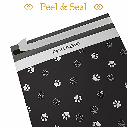 PAKABOO Poly Mailer Shipping Bags 10x13 Inch, 100 Pack, Non-Padded Envelopes with Tamper Proof Self-Seal, Paw Print Packaging - color: Paw, size: 10 x 13 inch