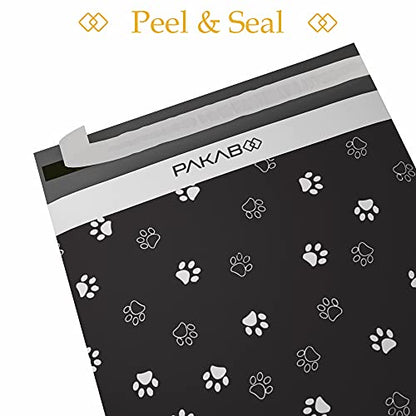 PAKABOO Poly Mailer Shipping Bags 10x13 Inch, 100 Pack, Non-Padded Envelopes with Tamper Proof Self-Seal, Paw Print Packaging - color: Paw, size: 10 x 13 inch