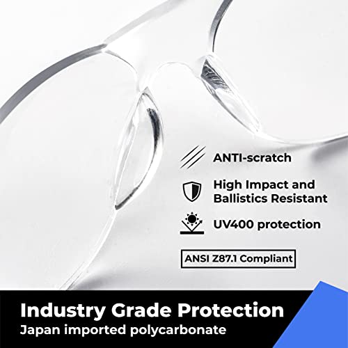 amoolo Clear Safety Glasses, ANSI Z87.1 Impact Resistant, 48 Pack, Adult - color: Clear, size: Adult's Size - 48 Pack