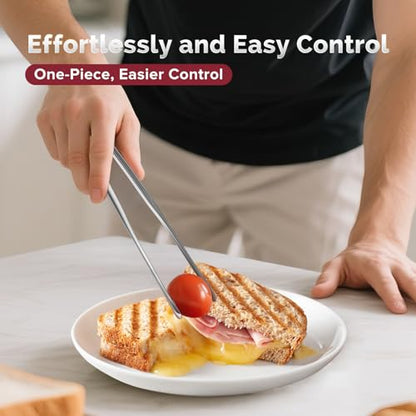 Precise Serrated Non-Slip Tips Cooking Tongs 2 Set (9.5" & 11.5") - size: 9.5"+11.5"