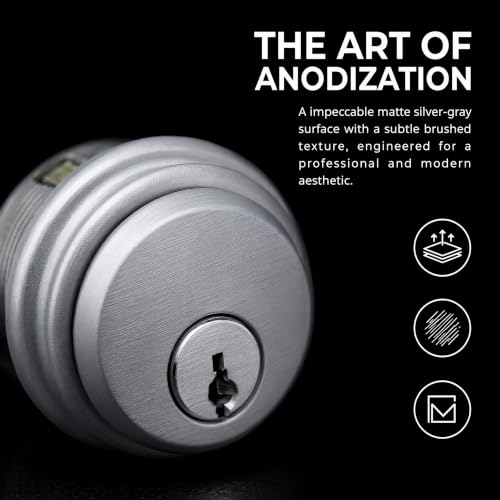 Replacement for Adams Rite Mortise Cylinder & Thumbturn, 1" Aluminum