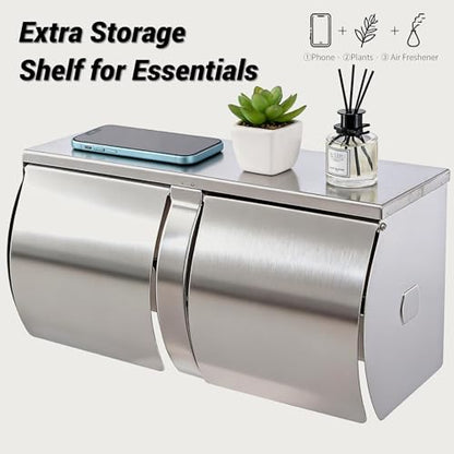 Double Roll Toilet Paper Holder Commercial Toilet Paper Dispenser