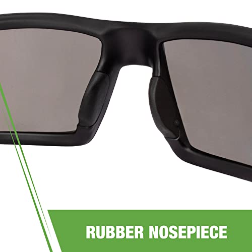 Crossfire Safety Glasses - color: Matte Black / Blue Mirror