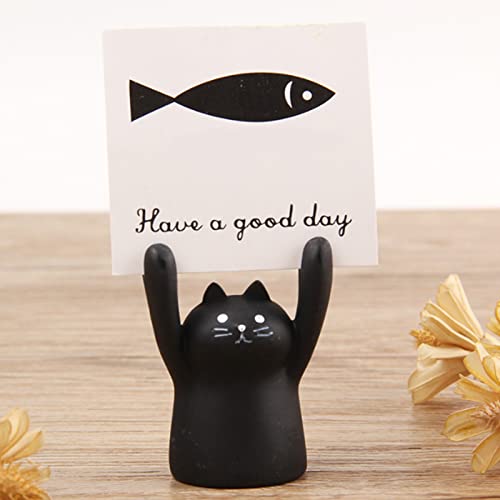 Place Card Holders, Cute Black Cat Resin Table Number Stand - size: Black Cat, style: Black Cat