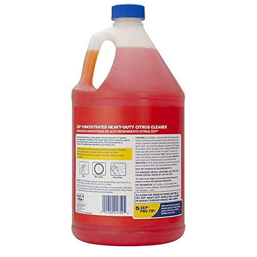Zep Heavy-Duty Citrus Degreaser Cleaner Concentrate - 1 Gallon (1 Unit) ZUCIT128 - Restaurant Grade Degreaser and Cleaner Removes Oil, Grease, Adhesive, and Kitchen Soil - size: 128 Fl Oz (Pack of 1)