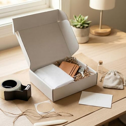Mailer Boxes Bulk Sale 50 PCS – Shipping Cartons for Small Business - 12x9x4 - White/White - 50 Pack - size: 12x9x4