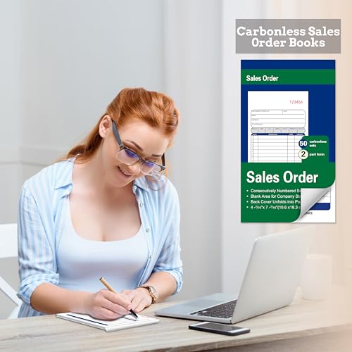 Company Sales Order Book,2-Part Carbonless,4-3/16 x 7-3/16 Inches,50 Sets - color: 1 Book-small -2 Part